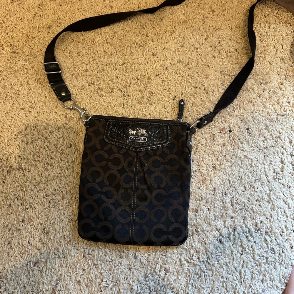Coach Black and Brown Women's Crossbody Bag